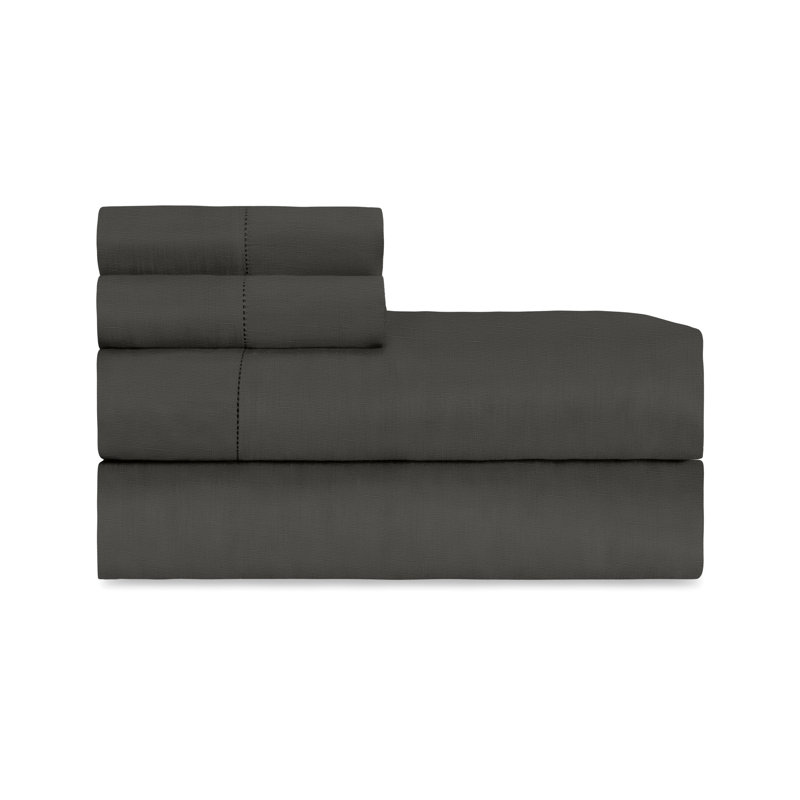 Provenza Linen Sheet Set, California King, Gray Down