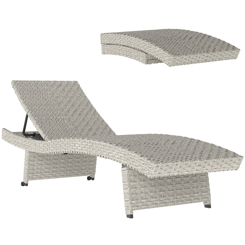 195cm Long Single Chaise, Grey