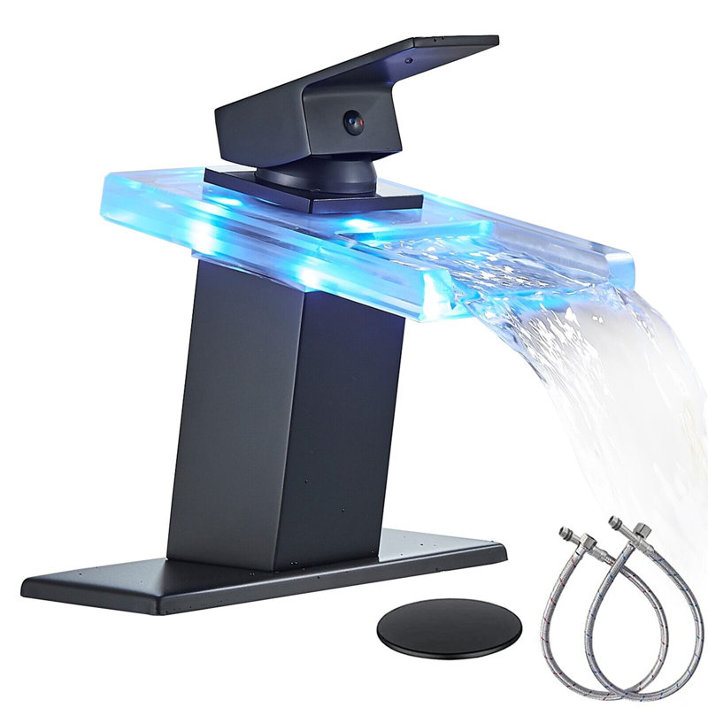 Single-Hole Single-handle Bathroom Faucet with Drain Assembly
