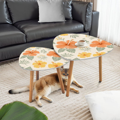 Ensemble de 2 tables basses gigognes Triangle