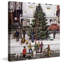 «Tree in Town Square», reproduction d'art sur toile tendue-355591589