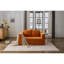 Lit d'appoint en chenille orange - base pliable, revêtement, lit escamotable amovible de style rétro, coussin moelleux pour le confort