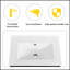 Meuble-lavabo mural 24 po avec lavabo en céramique et porte d'armoire à fermeture en douceur, parfait pour les salles de bain modernes et compactes.