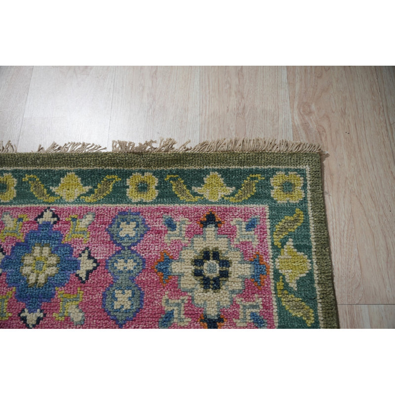 Green Hand-Knotted Wool Verdant Medallions Classic Traditional Modern Contemporary Carpet Rug, Rectangle 8' x 10', Dark Green