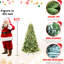 Arbre pré-enfilé de 4 pi avec 200 lumières blanches chaudes, branches Pe + réalistes, installation rapide, base stable pour les fêtes, apparence réaliste de Noël, support de fête simple