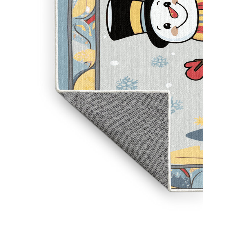 Tapis de Noël hiver lavable Ginza Six, Rectangulaire 7 pi x 10 pi