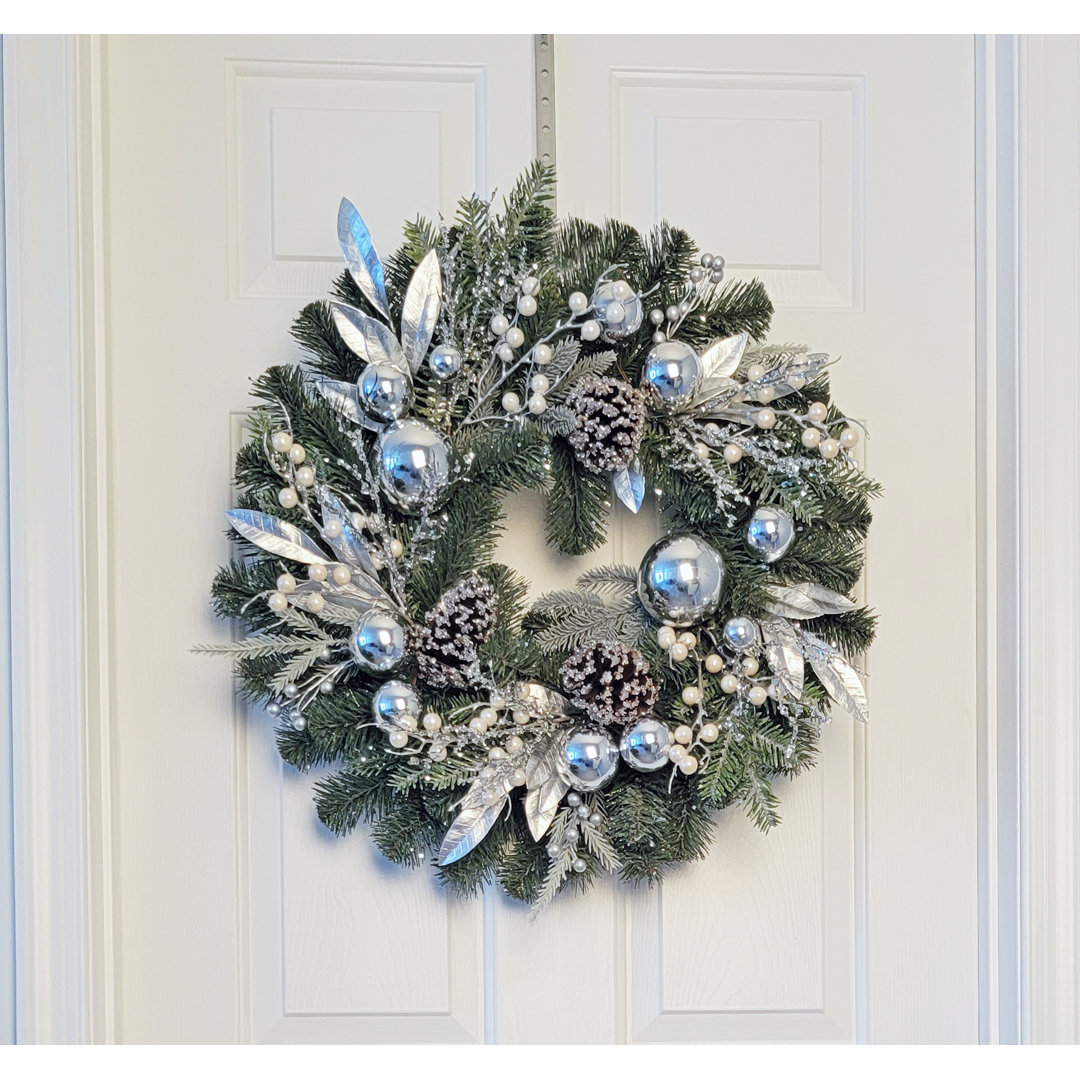 Christmas Pine Ornaments Berry 22" Wreath The Holiday Aisle®
