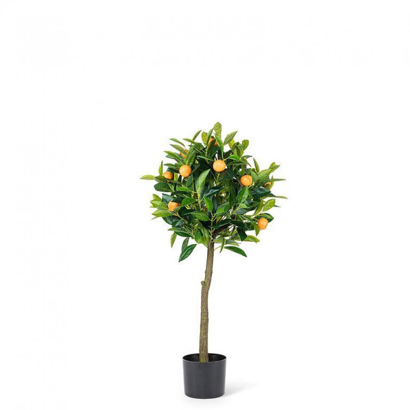 Grand arbre orange, fausses plantes et arbres, H 36 po x l 15 po x P 15 po