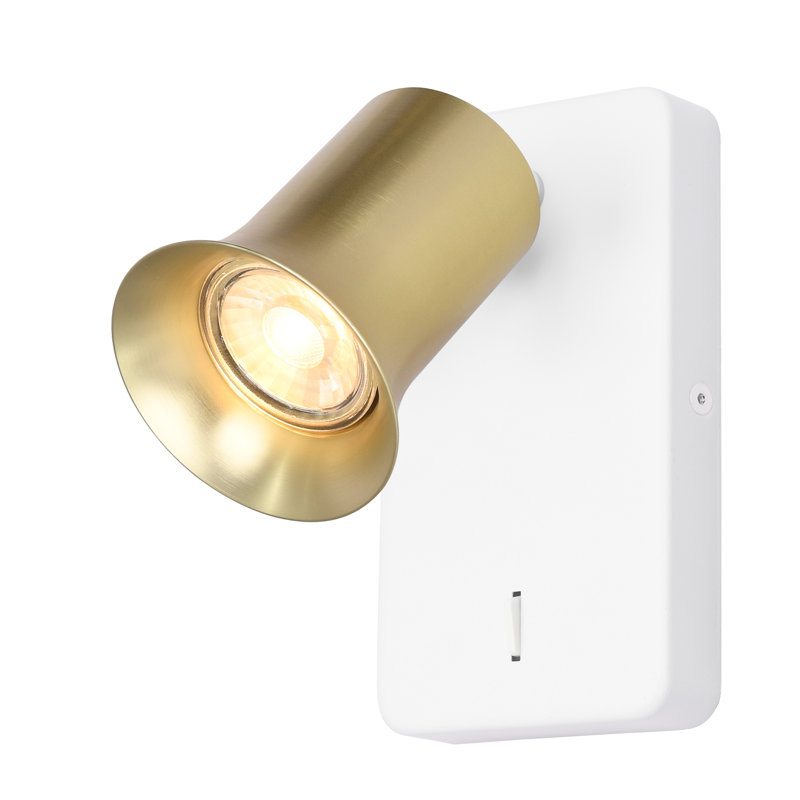 Siddon Flush Mount, White, Gold