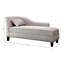 Chaise en tissu moelleux avec garniture cloutée et coussin, pour une assise confortable et un décor moderne dans les salons.-897578208