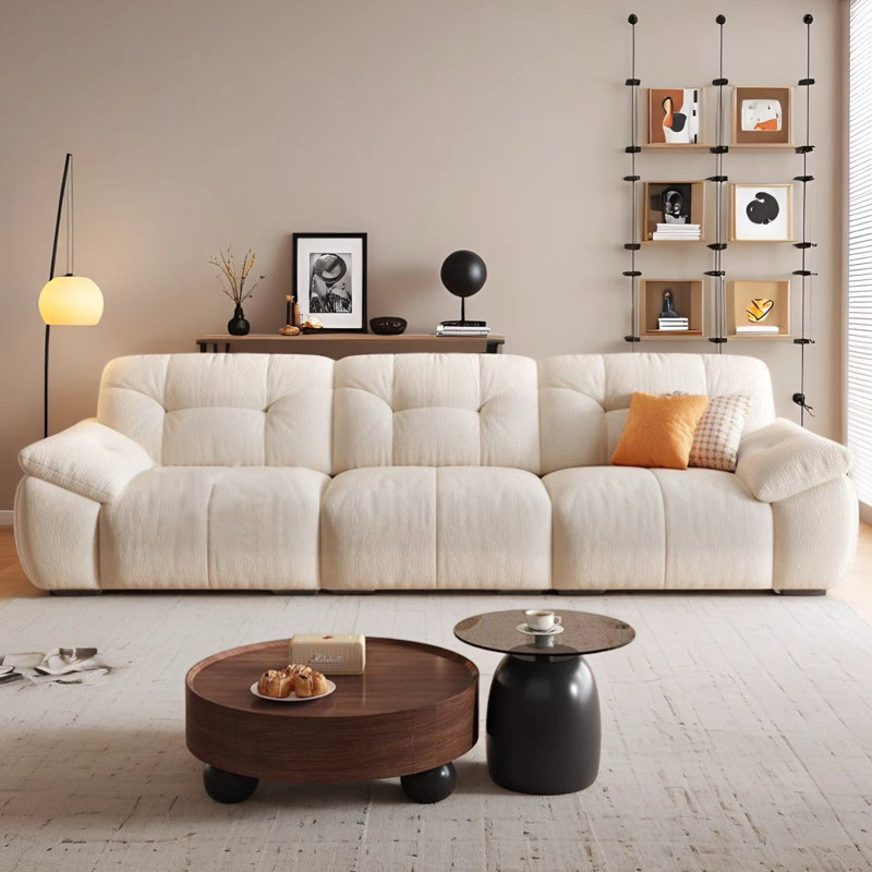 Canapé Creative Creative, Blanc, crème, H 36,61 po x l 110,24 po x P 41,34 po