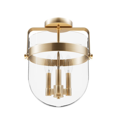  Glass Semi Flush Mount