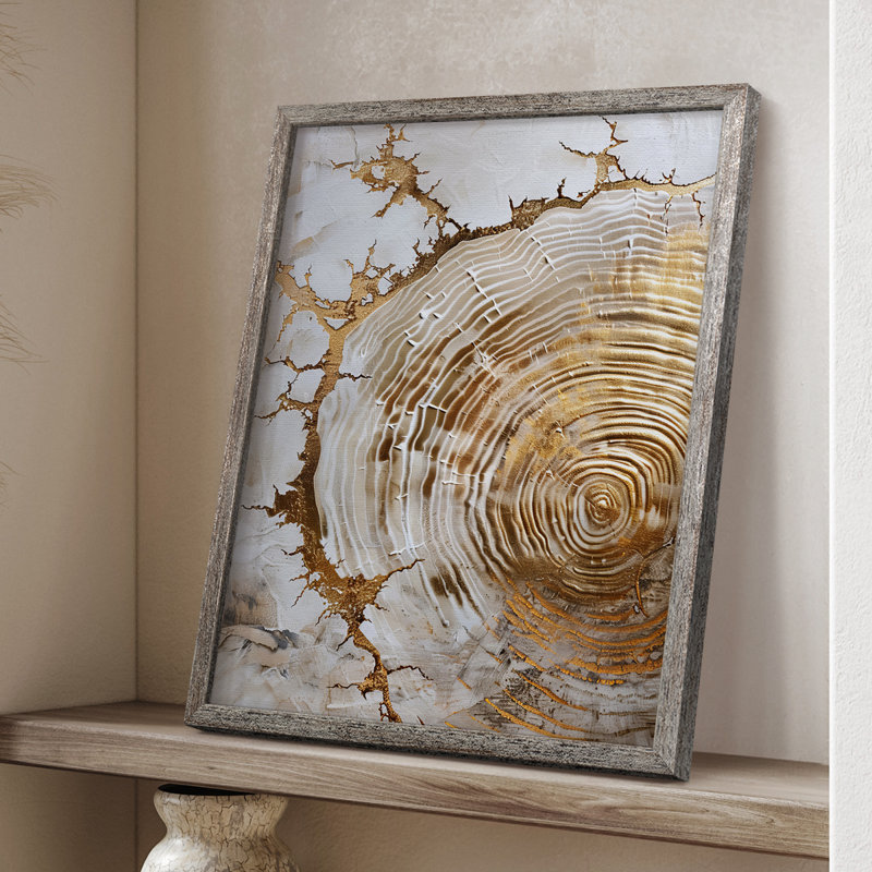 Reproduction encadrée ABSTRACT Series Cxxix - bois massif, H 11 po x l 9 po