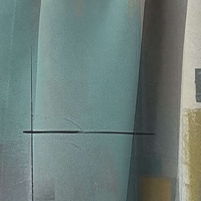 Peinture abstraite avec formes géométriques - Rideau occultant géométrique abstrait - 1 panneau, L 52 po x L 84 po