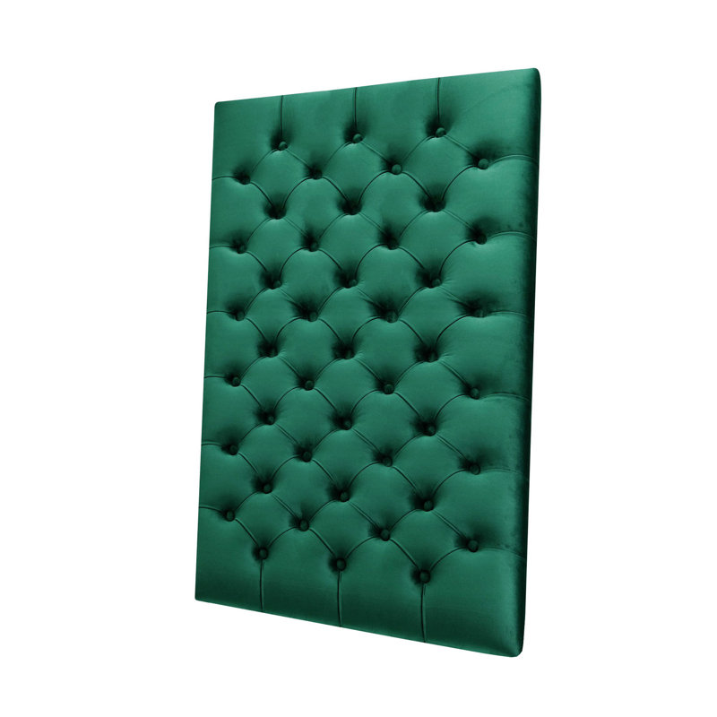 Luczak Upholstered Velvet Headboard, 45 x 60 cm, Bottle Green