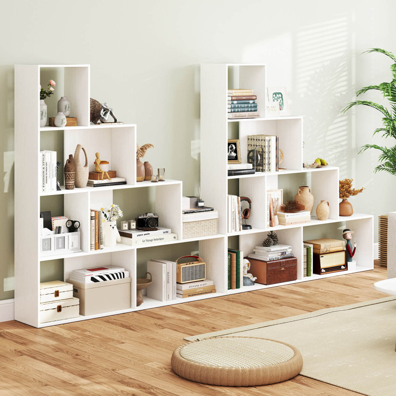 Bibliothèque 2 niveaux à 4 niveaux avec 6 cubes de rangement