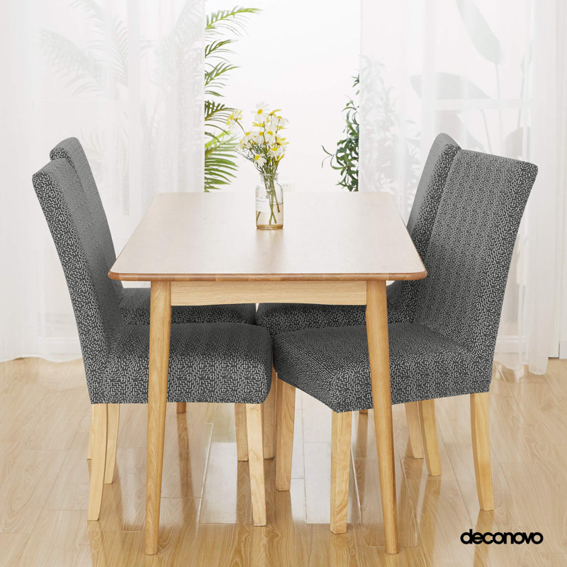 Housse pour chaise de salle à manger, Gris foncé
