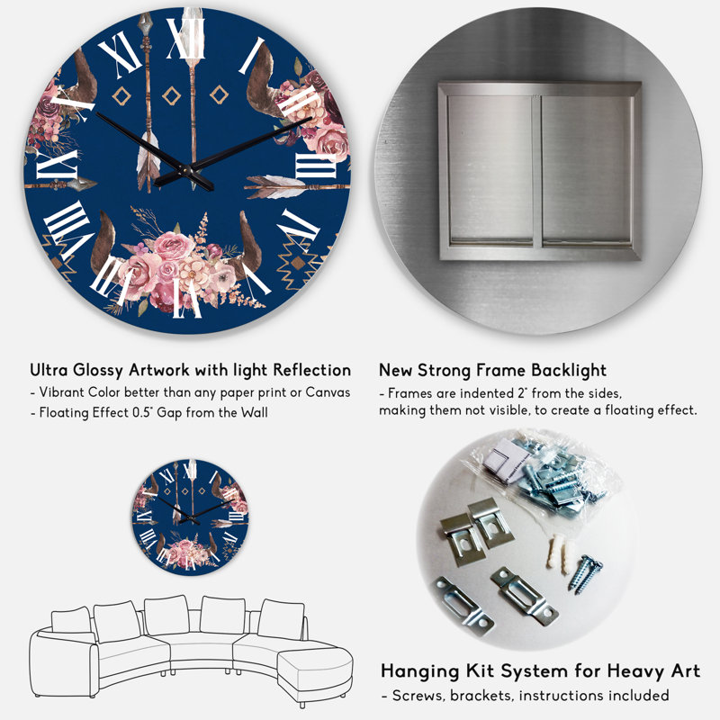 Horloge murale boho, Moyen
