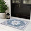 Tapis oriental bleu antidérapant lavable à la machine-254311074