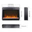 Foyer électrique encastrable 23 pouces - 5000 / H, flamme réaliste, protection contre la surchauffe, télécommande, minuterie latérale, double protection