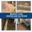 Carreaux de terrasse extérieurs 12 x 12 pouces, emboîtables, composite imperméable, balcon de patio, teck, 50 pièces