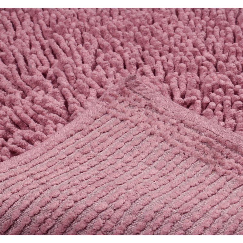 Ensemble de 3 tapis de bain Hazeltine, Rose