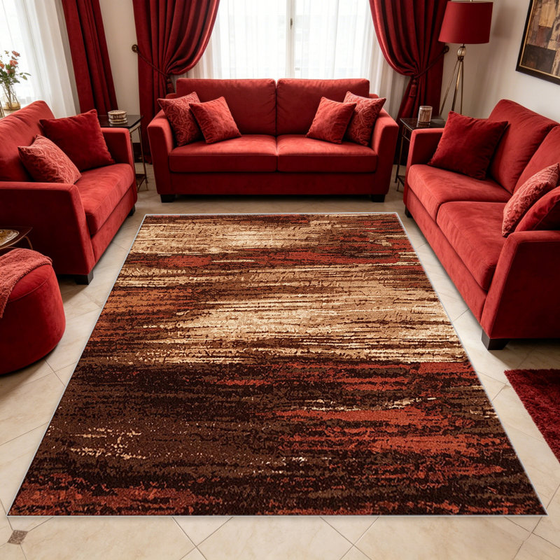 Brown Streak carpet-easy to clean, machine-washable, soft and comfortable; suitable for door mats, kitchens, living rooms, bedrooms, corridors, and laundry areas. Easy to clean, durable carpet for home decoration.