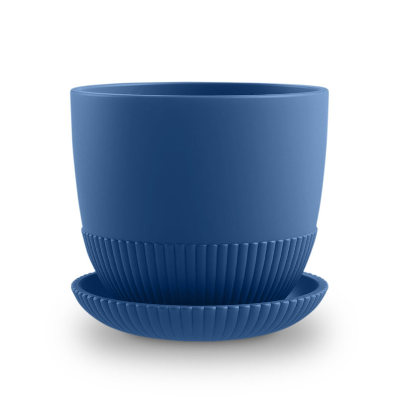 Emaliya Pot Planter, Blue, 20.1 cm H x 15.2 cm W x 15.2 cm D