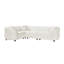 Canapé modulaire incurvé en forme de L 104 po - Tissu beige bouclé, canapé de luxe moderne à 4 places avec design sculptural pour le salon