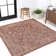 Leonora Bohemian Textured Weave Floral Red/Taupe Indoor/Outdoor Rug