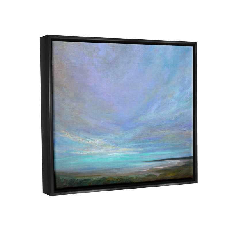 Vaste horizon de ciel panoramique, estampe numérique par Sheila Finch, Cadre flottant noir de jais