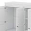 Armoire-penderie à 3 portes avec tiroirs et tablettes à niveaux multiples Markella