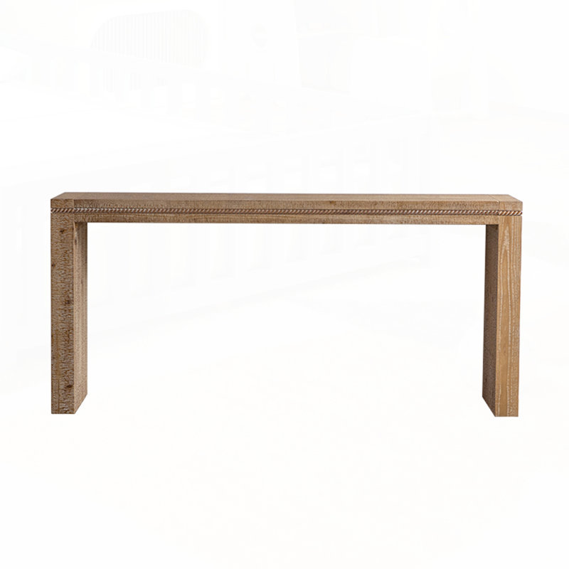 Retro Solid Wood Console Table for Living Room