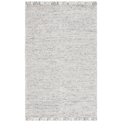 Bouzoun Flat Weave Wool/Cotton Rug in Black/White
