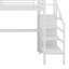 Lit mezzanine avec bureau en L et port USB, tablette de garde-robe et DEL-927559086