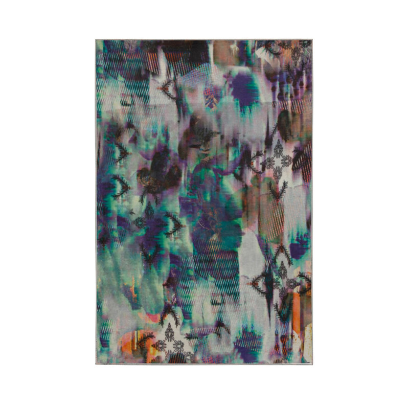 Premium Woven Carpet, 2.6 x 4.0 Feet | 100% Polyester, Antibacterial, Non-Slip Underside | 3D Digital Printing, Machine Washable, Pile Height: 0.04 in | Ideal for Living Room, Bedroom, and Home Decor