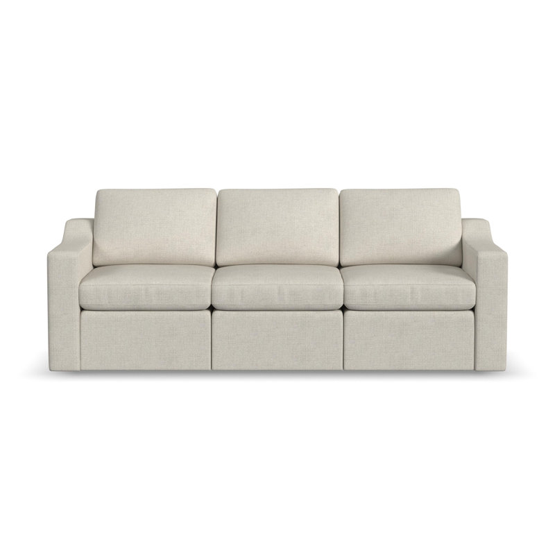 Lockheart 88” 3-Seat Modular Sofa Beige Slope Arm, Beige