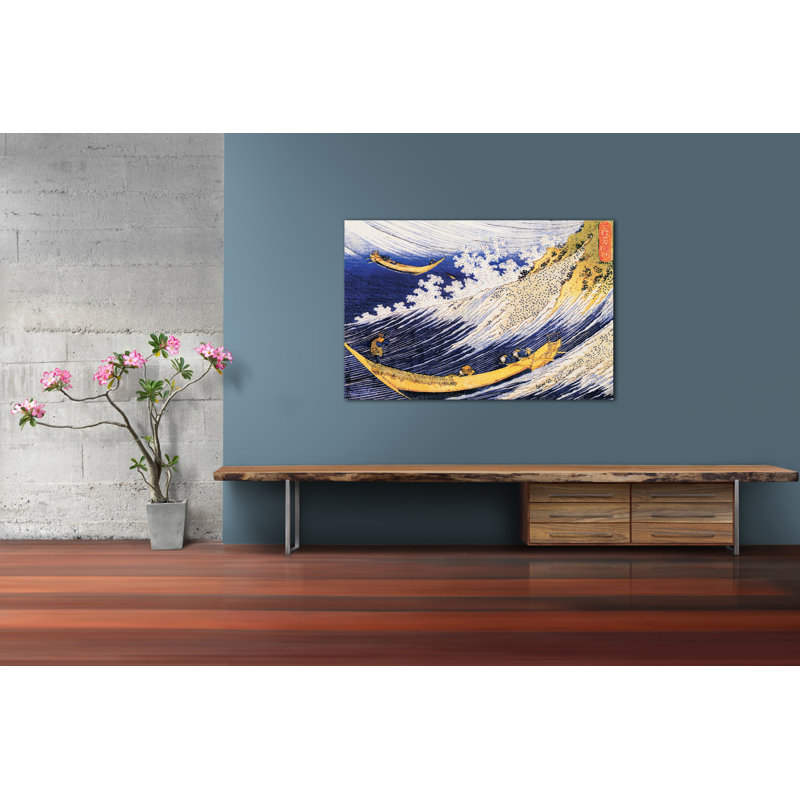 Hokusai - Single Picture Frame Print, 80cm H x 120cm W x 1.8cm D