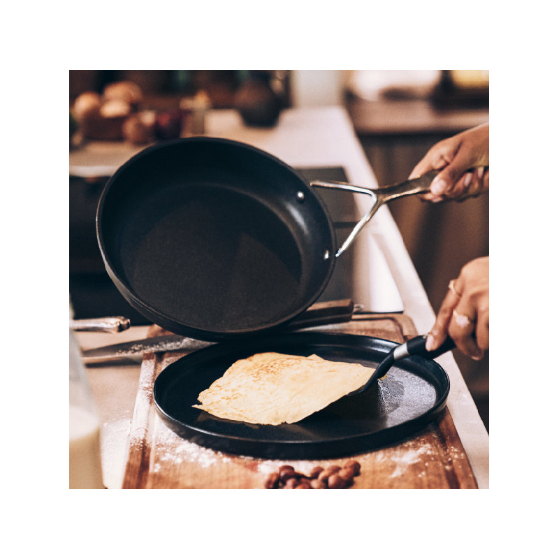 Demeyere AluPro Aluminum Nonstick Deep Fry Pan, 10.24" Diameter