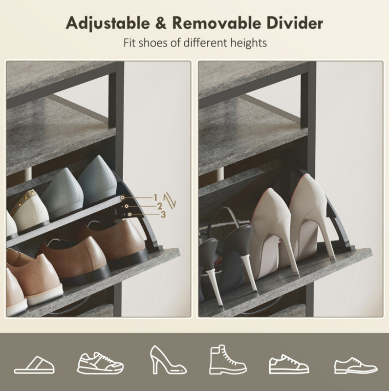 20 Pair Flip Down Shoe Storage