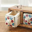 Hand Painted White Floral Ceramic 3 Drawer Chest