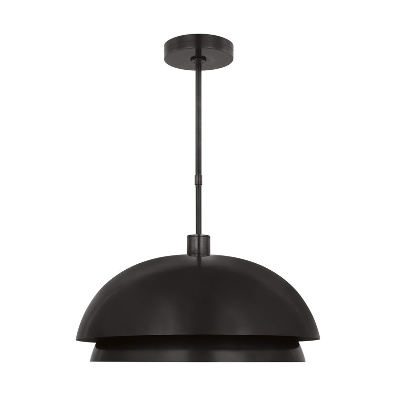 Shanti 1 - Light LED Pendant, Dark Bronze, Natural Brass, 26" W x 26" D x 13.9" H