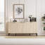 Buffet 62,9 pouces à flûte avec tablette ajustable et armoire courbée-1113670919