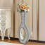 Modern Crushed Diamond Floor Vase Tall Silver Mirrored Flower Vase Decorative