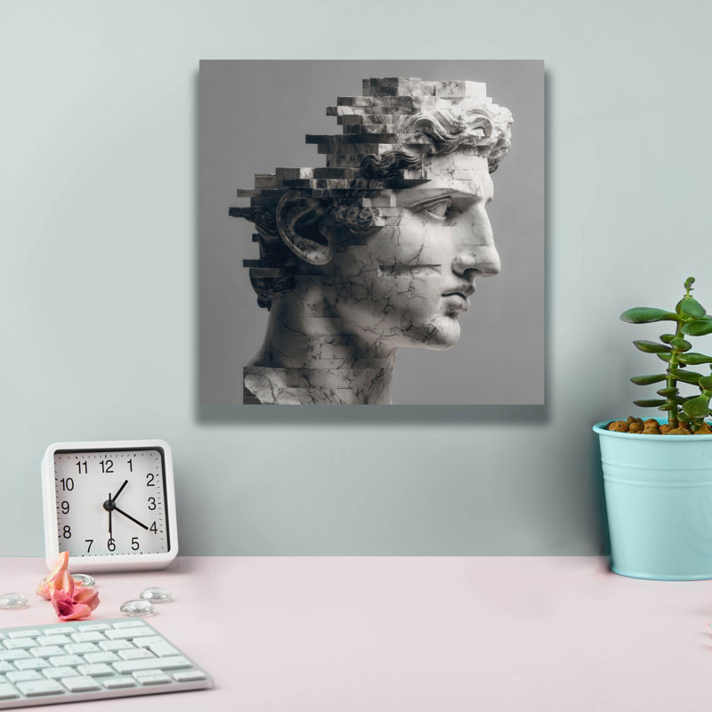  «David's Glitch» par Ann Klee, art mural sur toile, 12 po x 12 po, H 12 po x l 12 po
