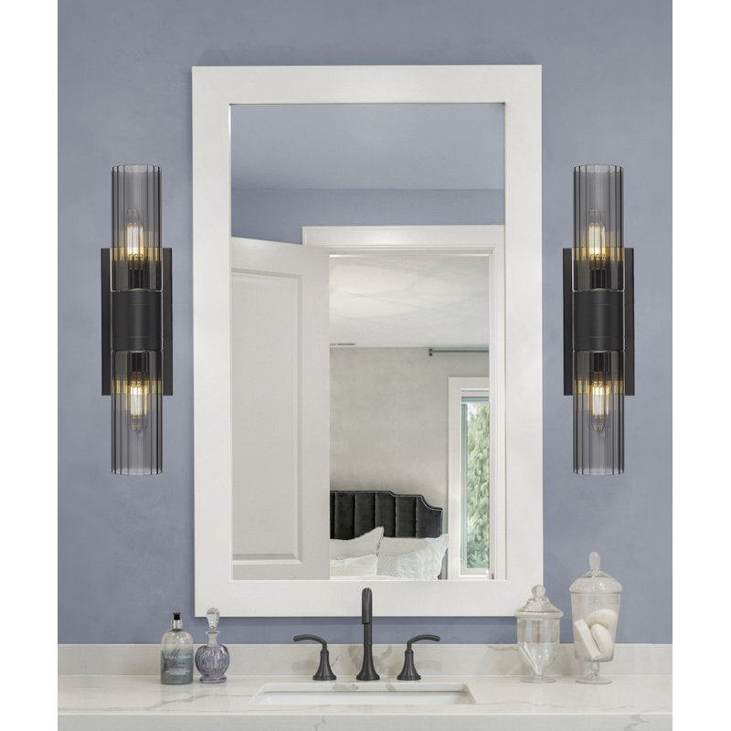 Maebell 2 - Light Dimmable Vanity Light, Smoke, Matte Black