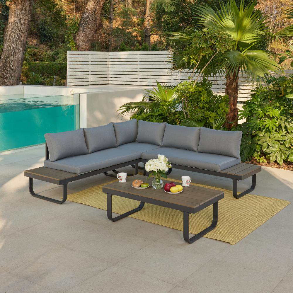 Biancca Wicker 5 - Person Garden Lounge Set with Cushions
