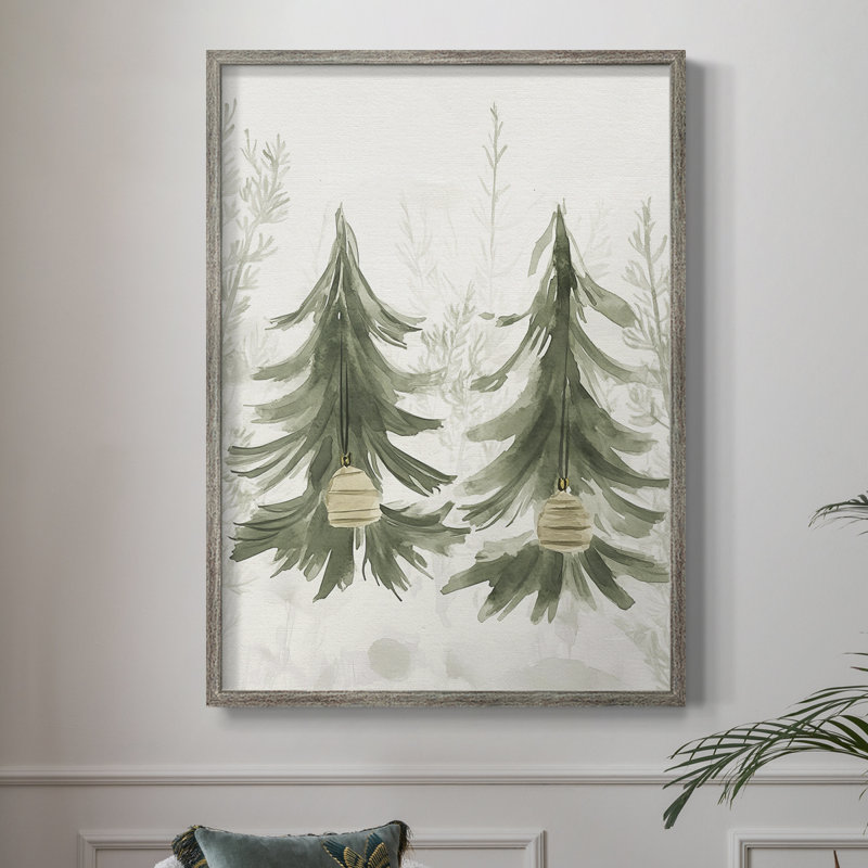 «Christmas Holiday Art», reproduction encadrée - bois massif, H 11 po x l 9 po