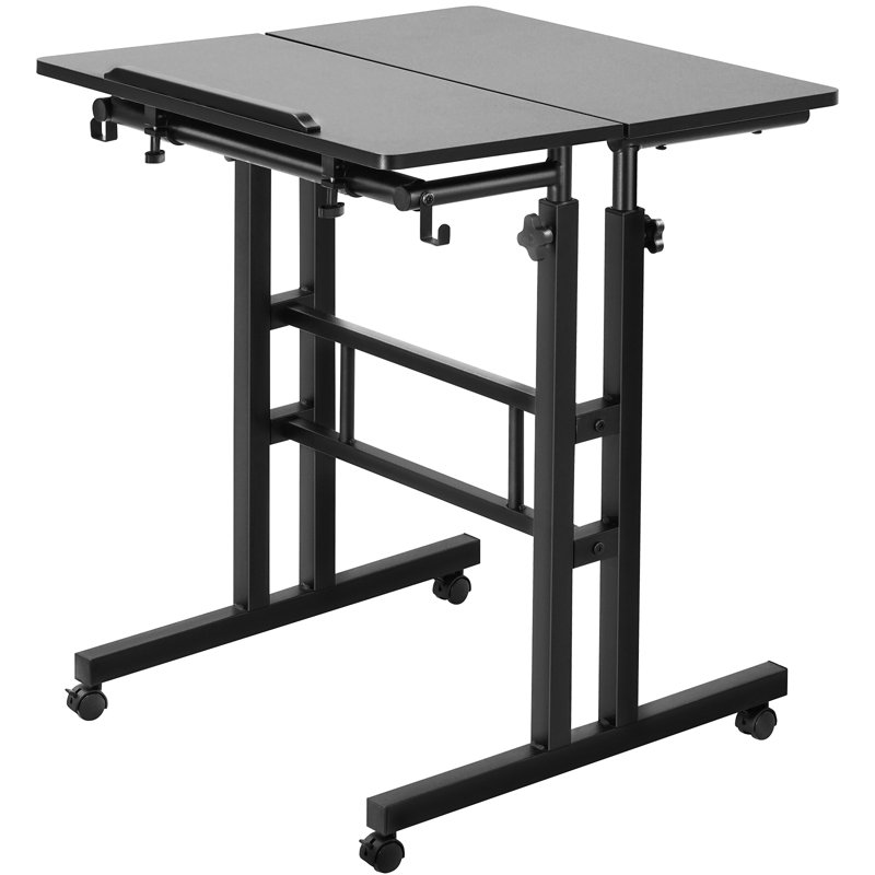 Ladejah Adjustable Metal Base Computer Desk