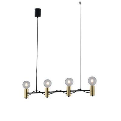 Margarito 4 - Light Black/Gold Kitchen Island Pendant
